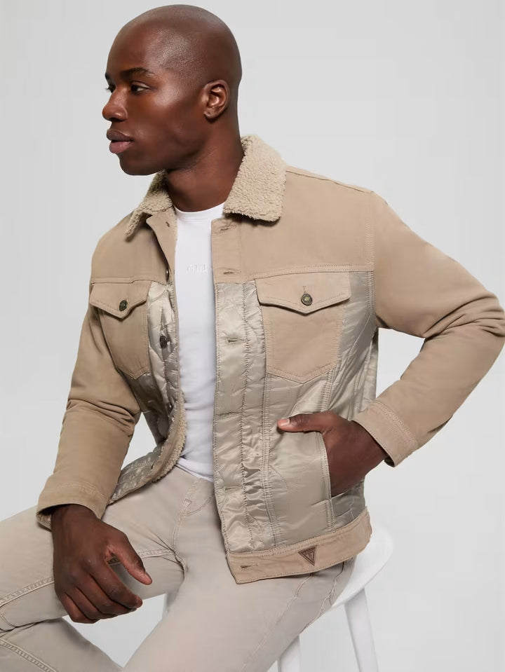 Guess Dean Denim Sherpa Jacket