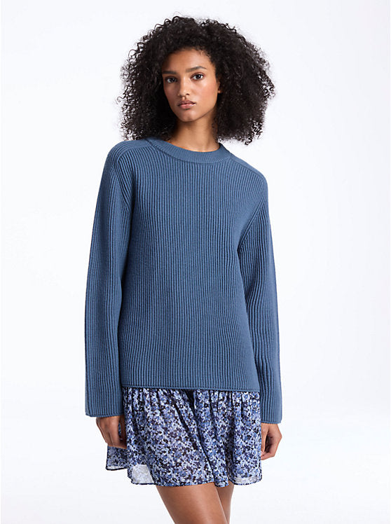 Michael Kors Ribbed Merino Wool Sweater