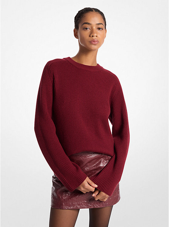 Michael Kors Ribbed Merino Wool Sweater
