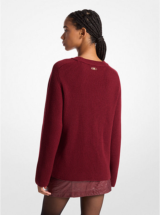 Michael Kors Ribbed Merino Wool Sweater