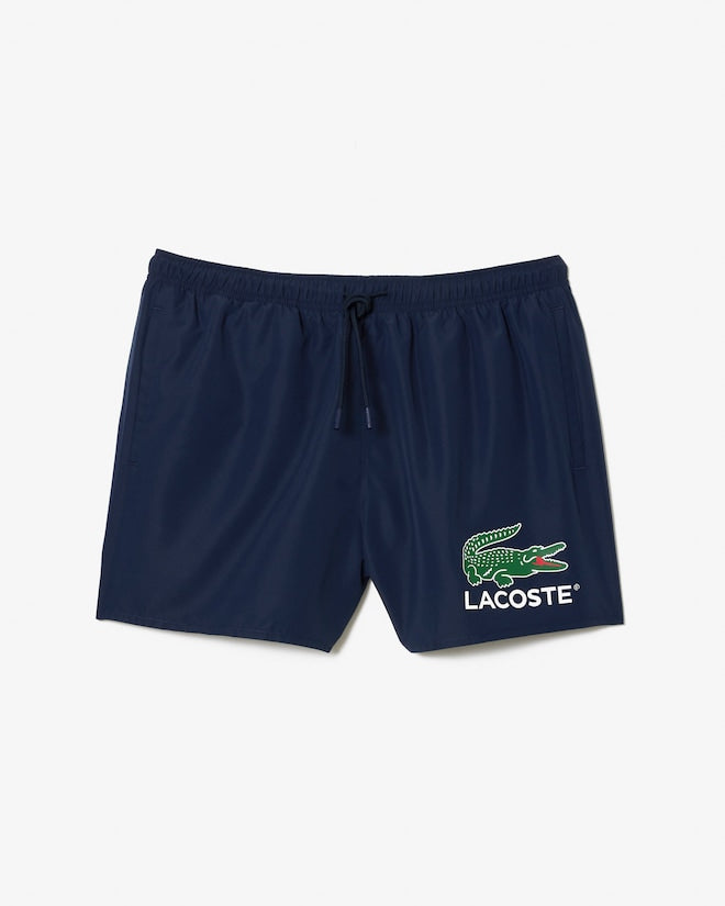 Lacoste Men's Croc Print Swim Trunks