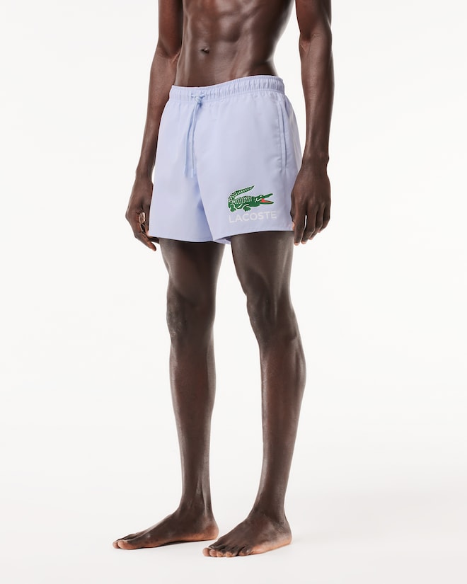Lacoste Men's Croc Print Swim Trunks