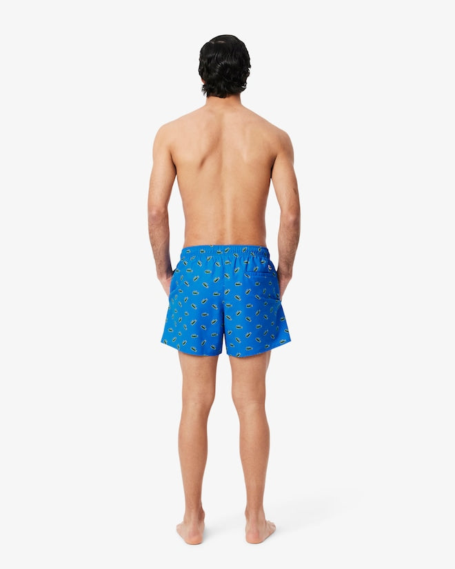 Lacoste Men's Crocodile Print Swim Trunks