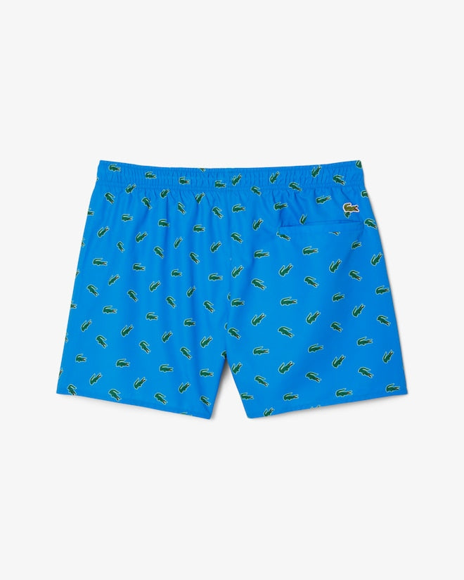 Lacoste Men's Crocodile Print Swim Trunks