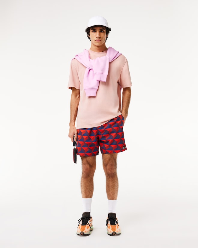 Lacoste Men's Graphic Print Swim Trunks