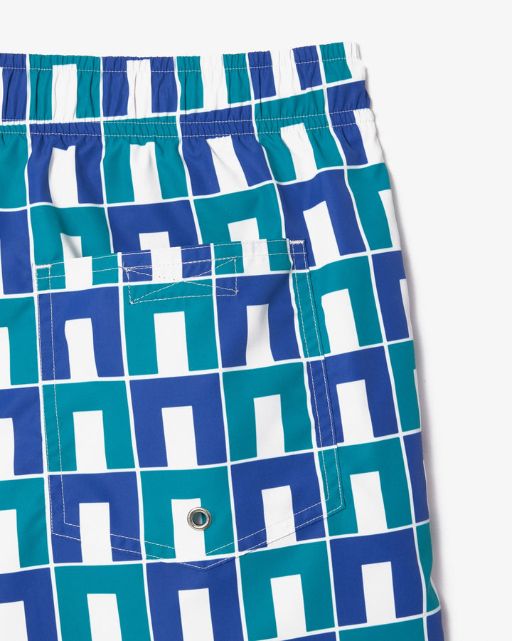 Lacoste Men's Graphic Print Swim Trunks