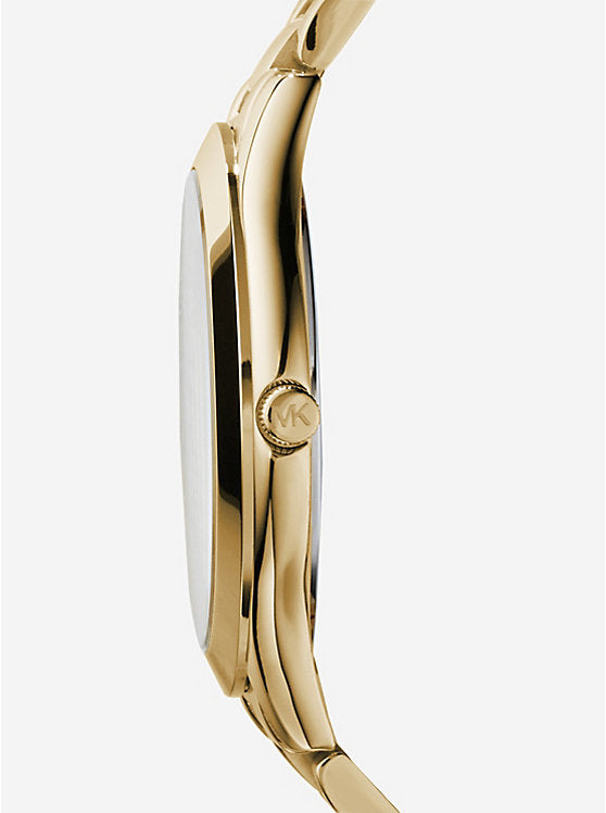 Michael Kors Slim Runway Gold-Tone Stainless Steel Watch