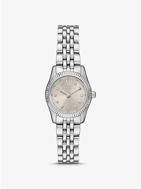 Michael Kors Petite Lexington Pavé Silver-Tone Watch