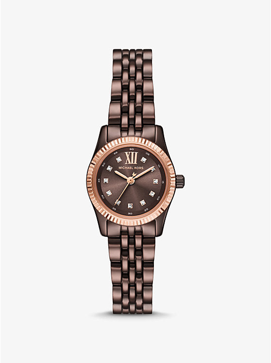 Michael Kors Petite Lexington Pavé Espresso-Tone Watch