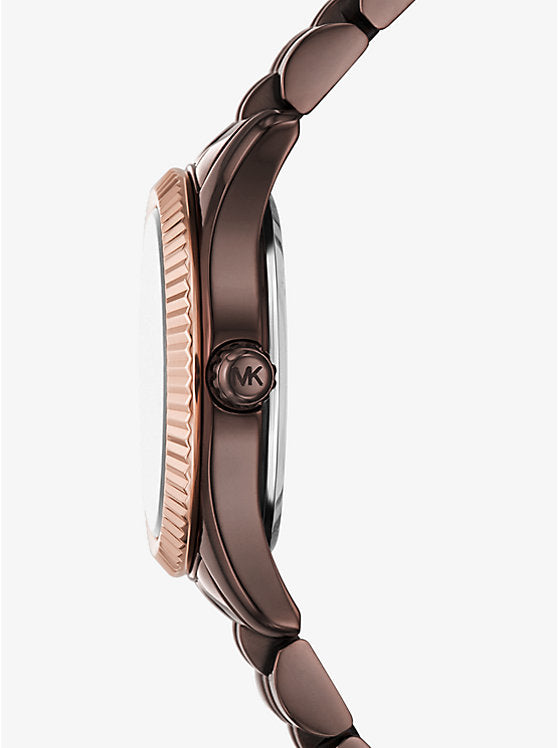 Michael Kors Petite Lexington Pavé Espresso-Tone Watch