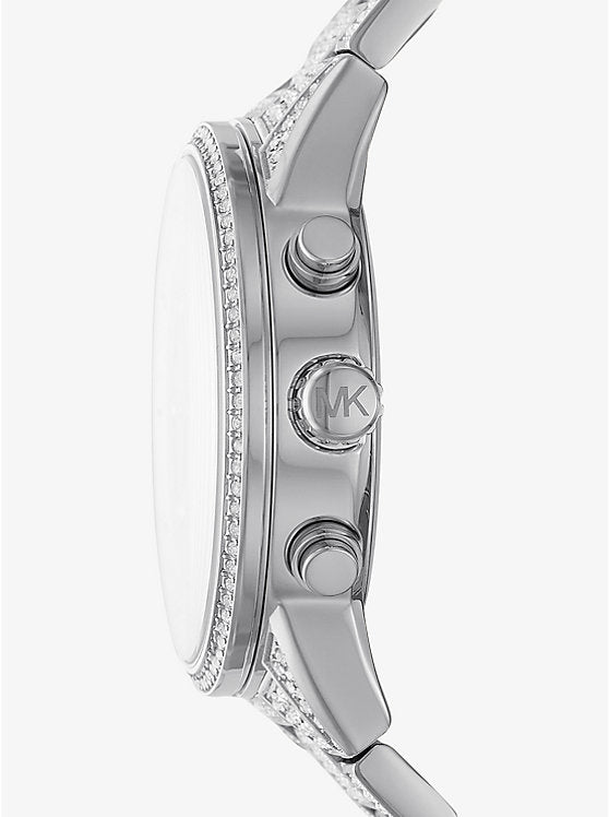 Michael Kors Bryant Pavé Silver-Tone Watch