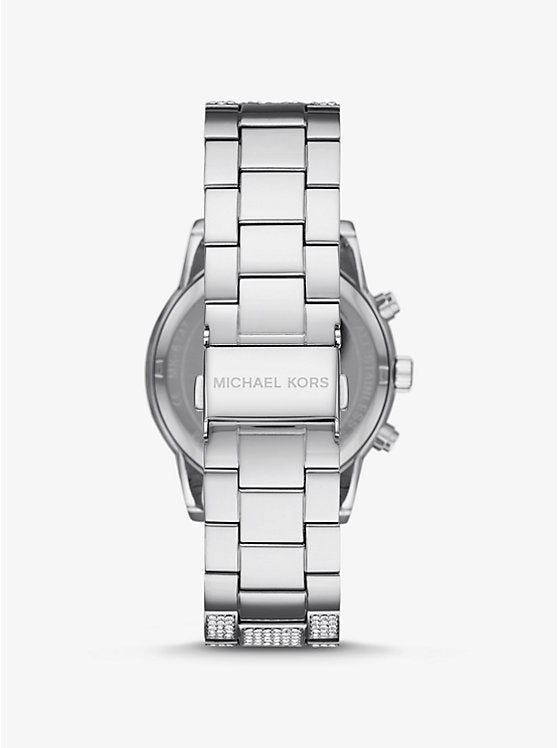 Michael Kors Bryant Pavé Silver-Tone Watch