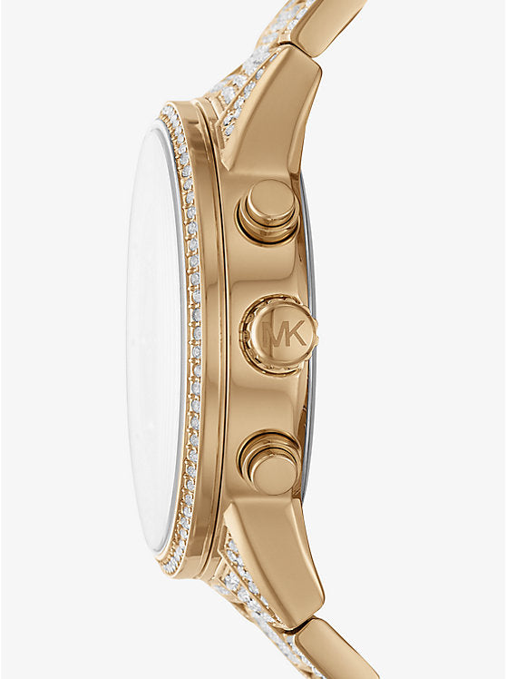 Michael Kors Bryant Pavé Gold-Tone Watch
