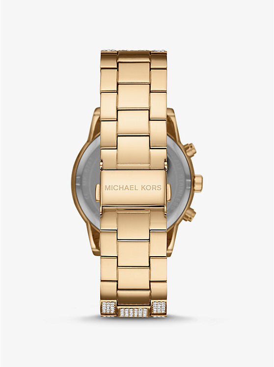 Michael Kors Bryant Pavé Gold-Tone Watch