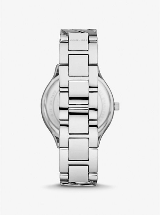 Michael Kors Slim Runway Silver-Tone Curb-Link Watch