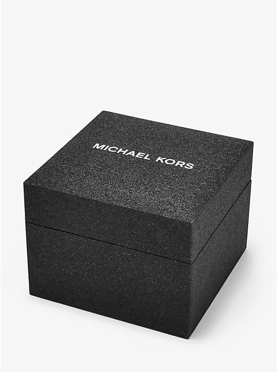 Michael Kors Limited-Edition Oversized Sage Pavé Black-Tone Watch