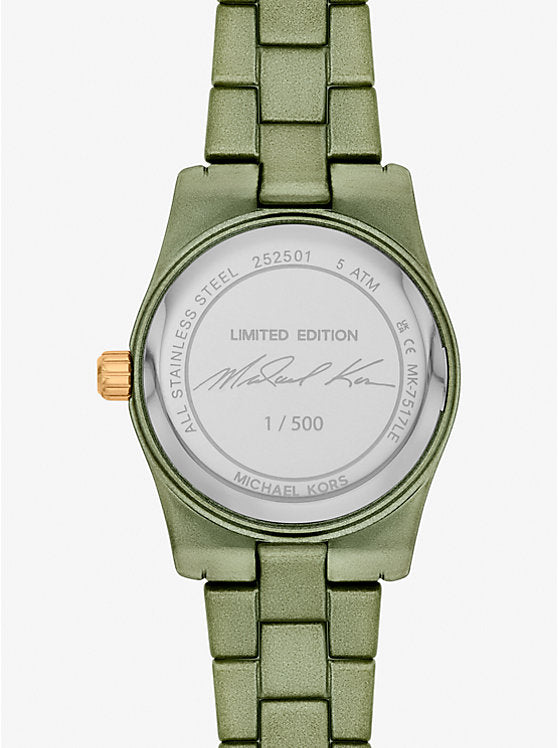 Michael Kors Limited-Edition Petite Lexington Green-Tone Watch