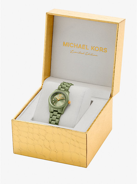 Michael Kors Limited-Edition Petite Lexington Green-Tone Watch