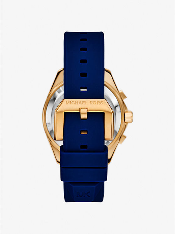 Michael Kors Oversized Maritime Gold-Tone and Silicone Watch