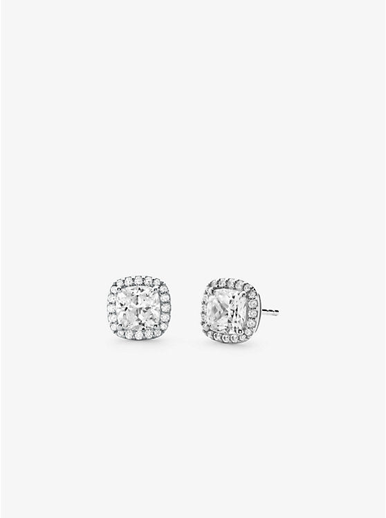 Michael Kors Precious Metal-Plated Sterling Silver Pavé Stud Earrings