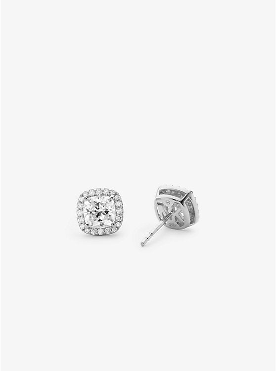 Michael Kors Precious Metal-Plated Sterling Silver Pavé Stud Earrings