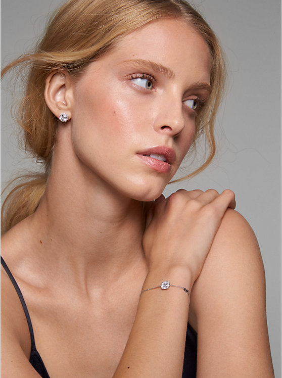 Michael Kors Precious Metal-Plated Sterling Silver Pavé Stud Earrings