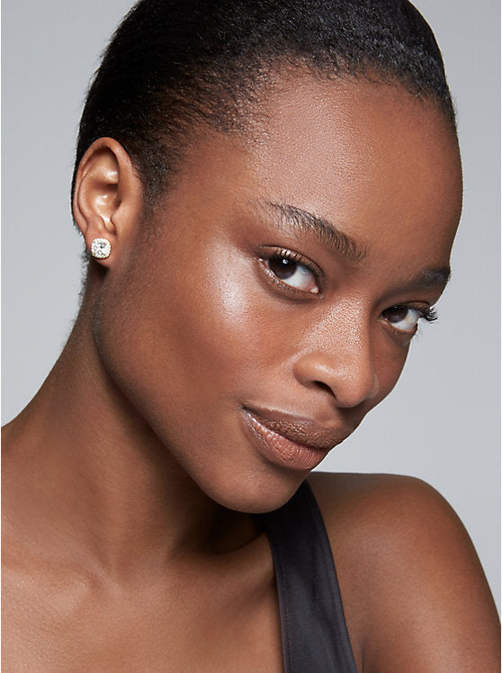 Michael Kors Precious Metal-Plated Sterling Silver Pavé Stud Earrings