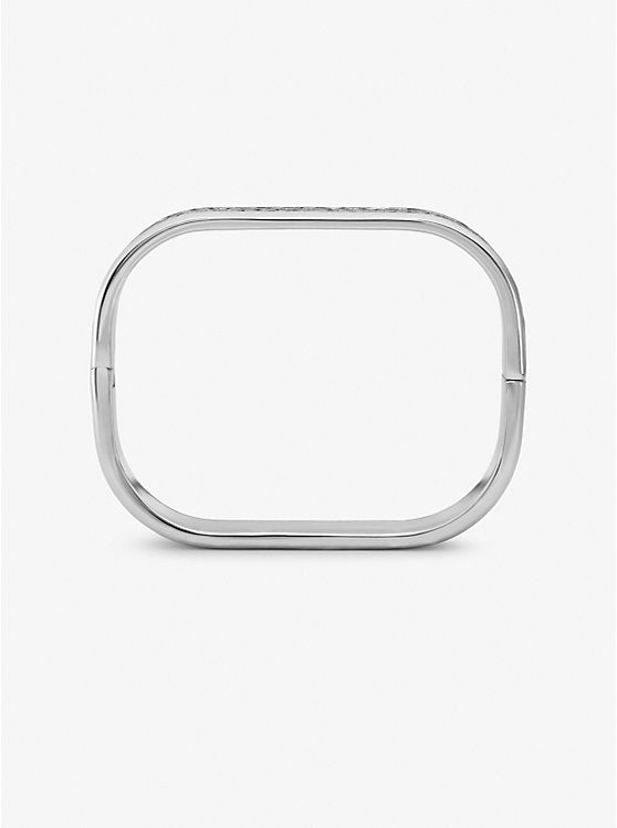 Michael Kors Precious Metal-Plated Brass and Enamel Leopard Pavé Bangle