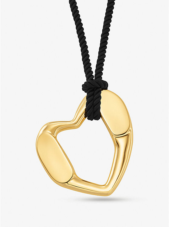 Michael Kors Precious Metal-Plated Brass Heart Necklace