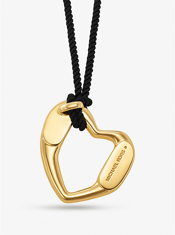 Michael Kors Precious Metal-Plated Brass Heart Necklace