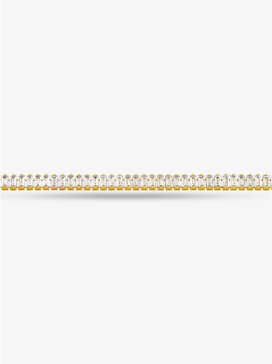 Michael Kors Pavé Precious Metal Plated Brass Tennis Necklace