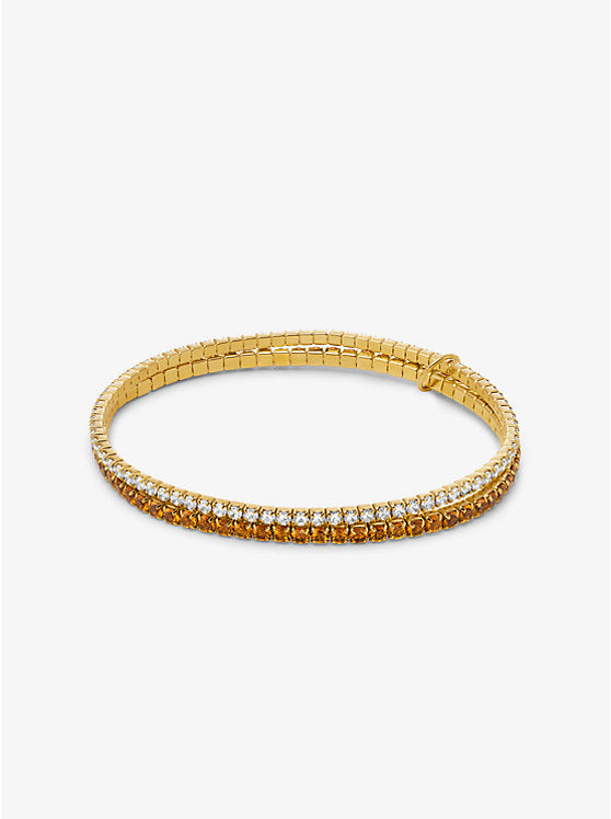 Michael Kors Precious Metal-Plated Brass Double Wrap Tennis Bracelet