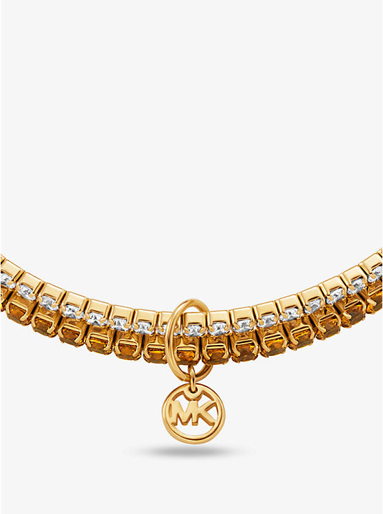 Michael Kors Precious Metal-Plated Brass Double Wrap Tennis Bracelet