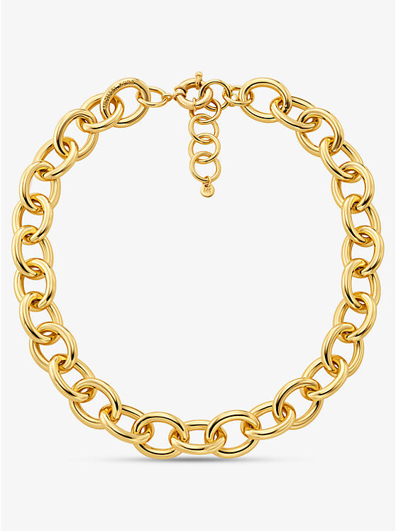 Michael Kors Large Precious Metal-Plated Brass Chain Link Necklace
