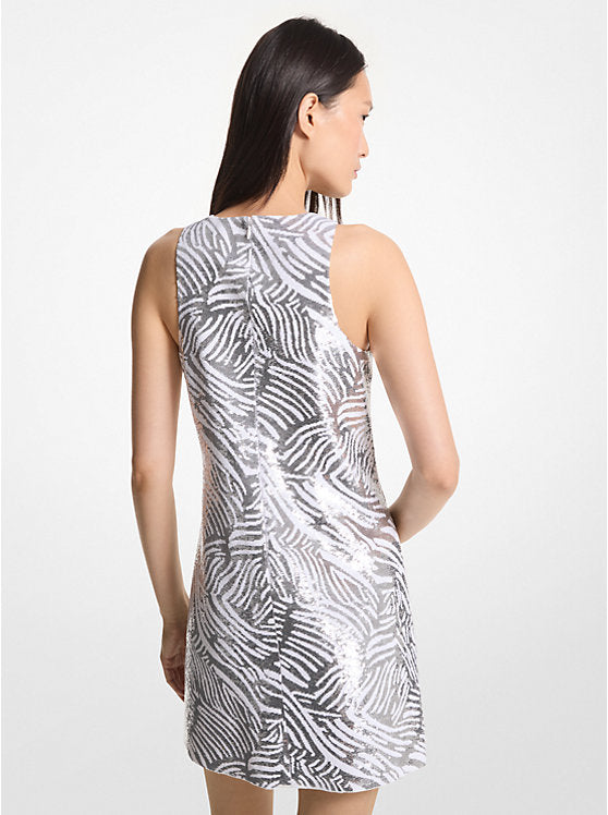 Michael Kors Zebra Sequined Tank Dress