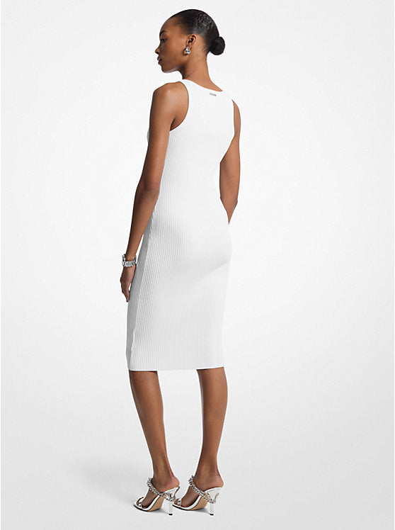 Michael Kors Ribbed Stretch Knit Midi Tank Dress