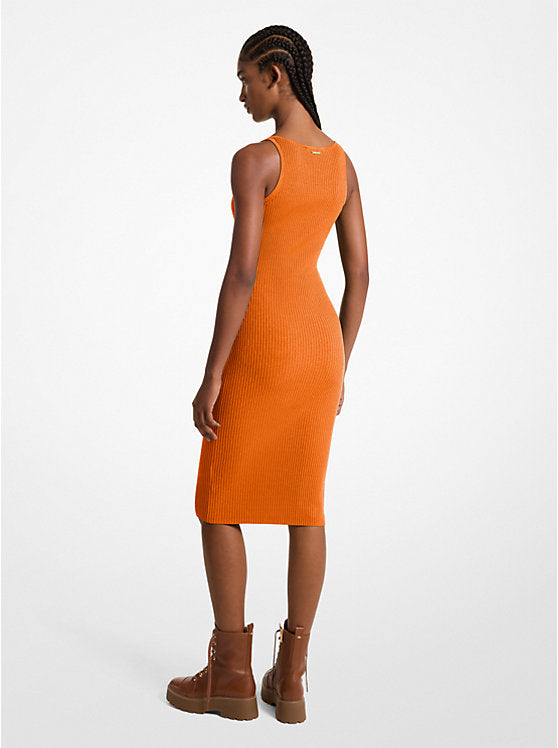 Michael Kors Ribbed Stretch Knit Midi Tank Dress