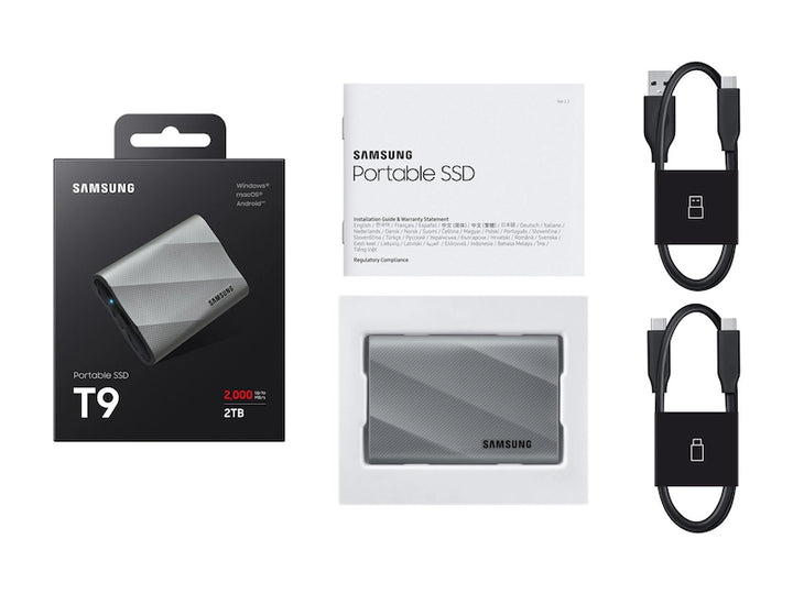 Samsung  Portable SSD T9 USB 3.2 Gen2x2 2TB (Black)
