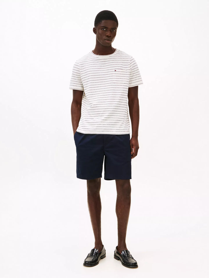 Tommy Hilfiger Stripe Linen-Cotton Blend Pocket T-Shirt