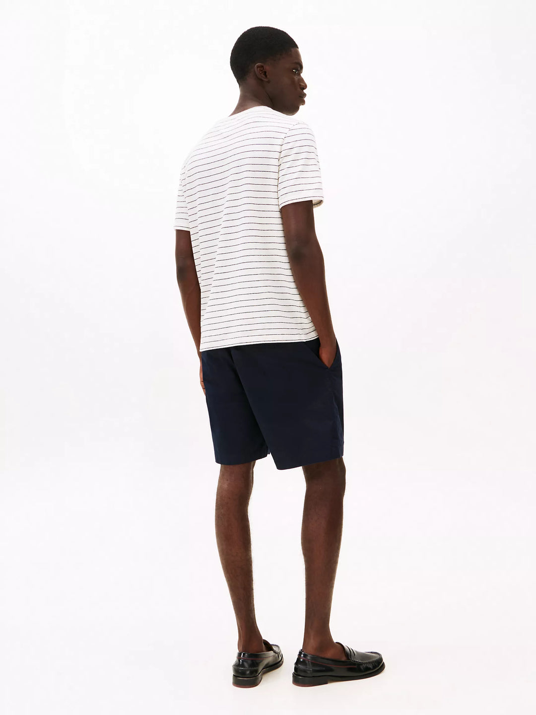 Tommy Hilfiger Stripe Linen-Cotton Blend Pocket T-Shirt