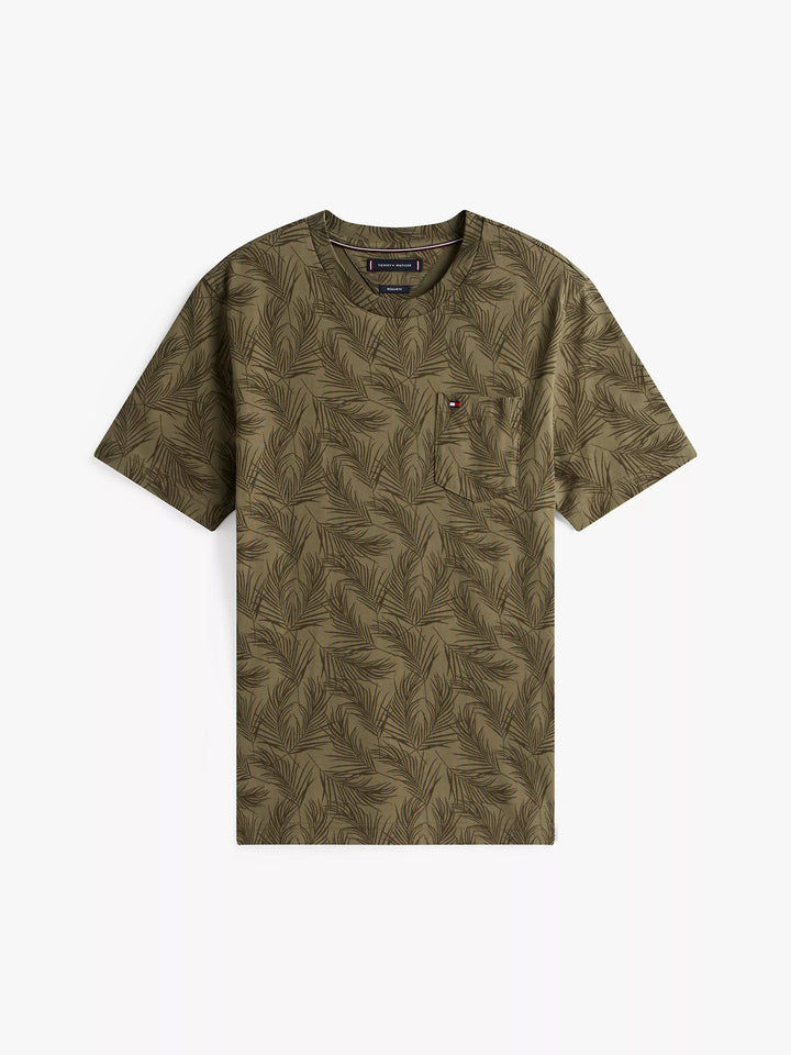 Tommy Hilfiger Allover Leaf Print Pocket T-Shirt
