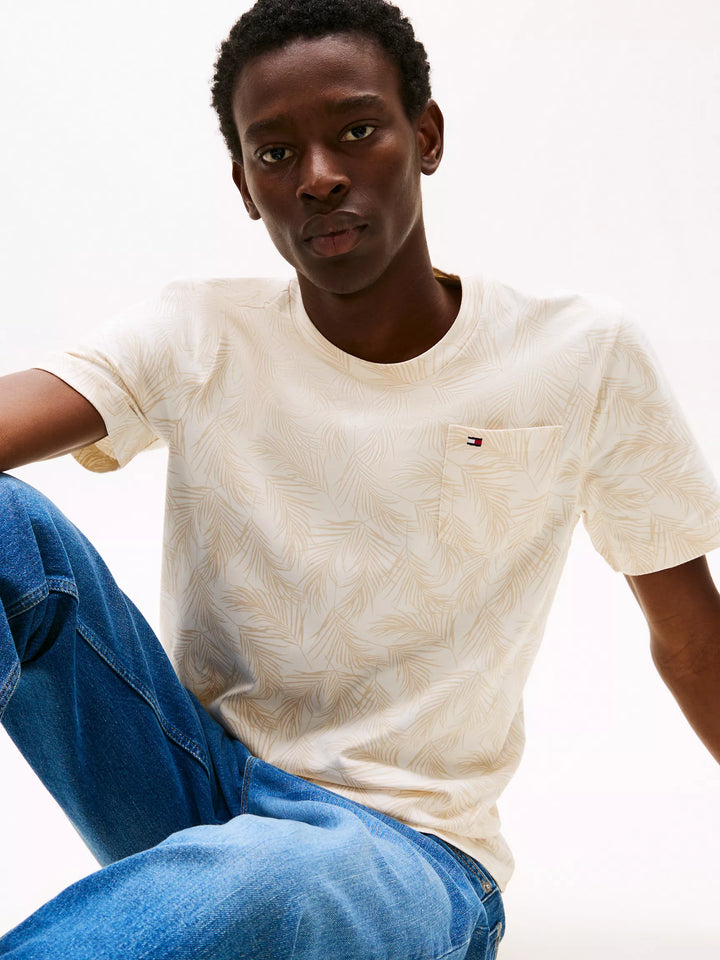 Tommy Hilfiger Allover Leaf Print Pocket T-Shirt