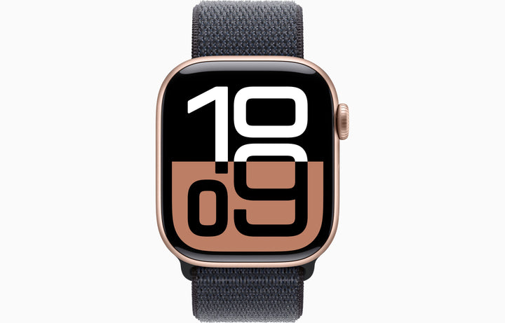 Apple Watch Series 10 GPS + Cellular, 42mm Silver Aluminum Case with Ink Sport Loop
