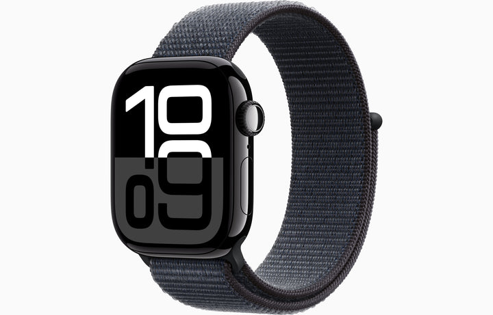 Apple Watch Series 10 GPS + Cellular, 42mm Silver Aluminum Case with Ink Sport Loop