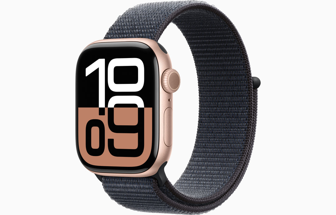 Apple Watch Series 10 GPS, 42mm Silver Aluminum Case with Ink Sport Loop