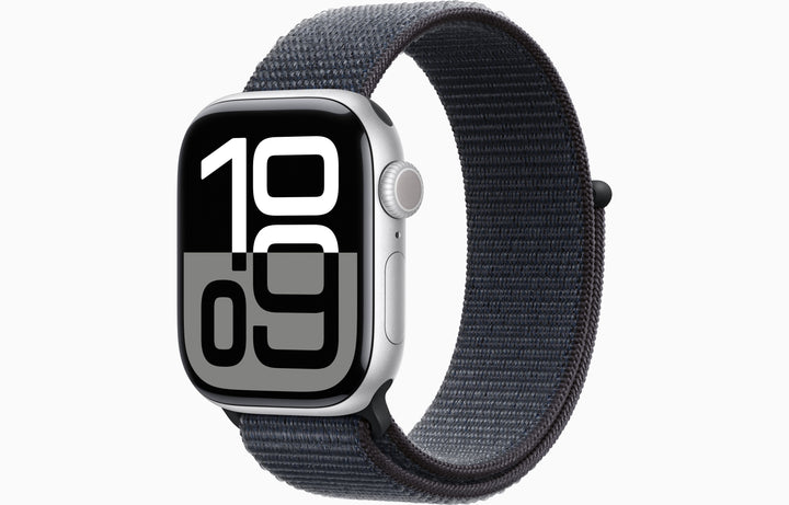 Apple Watch Series 10 GPS, 42mm Silver Aluminum Case with Ink Sport Loop