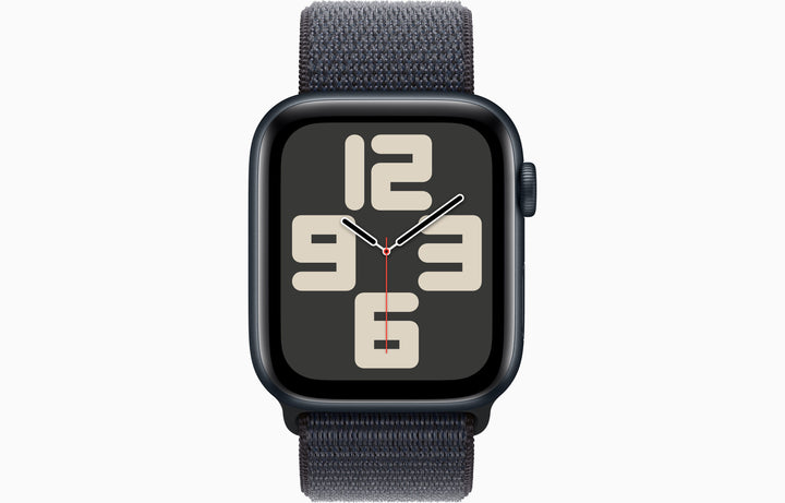 Apple Watch SE GPS, 44mm Starlight Aluminum Case with Ink Sport Loop