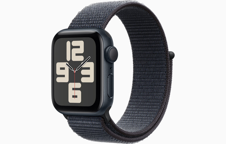 Apple Watch SE GPS, 40mm Midnight Aluminum Case with Ink Sport Loop