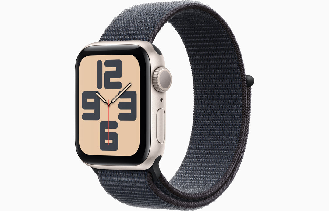 Apple Watch SE GPS, 40mm Midnight Aluminum Case with Ink Sport Loop