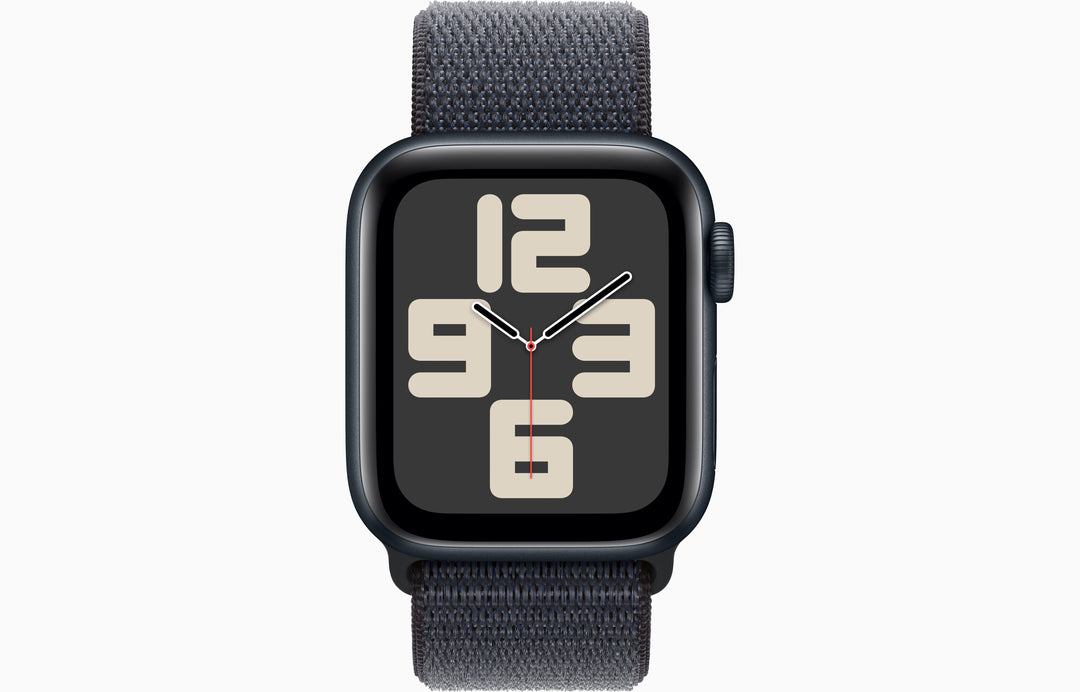 Apple Watch SE GPS + Cellular, 40mm Silver Aluminum Case with Ink Sport Loop